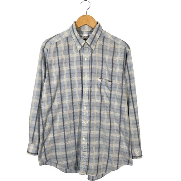 Vintage Burberry's of London Plaid Button Up Shirt Size 41 (L) - Picture 1 of 9